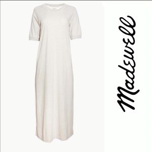 NWT Madewell Oatmeal MIDI Tee shirt Dress size L